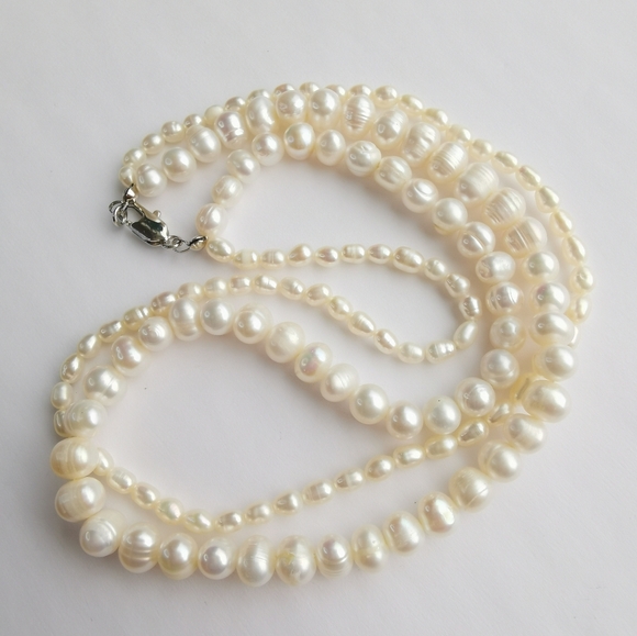 Freshwater Pearl Necklace White 🆕 - Picture 2 of 13